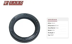 RETENTOR COMANDO FT/IMP PALIO/SIENA/STRADA/UNO/FIORINO/PUNTO/1.0/3/1.4 8V FIRE LOGAN/SANDERO 1.6 8V (SAB05688) ( 2PCS ELRING 505838)
