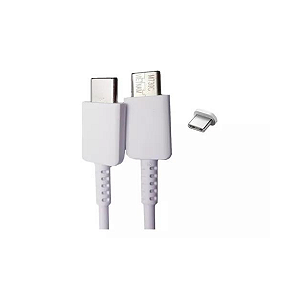 Cabo USB Tipo C Branco Samsung para Galaxy S21 S20 A80 A70