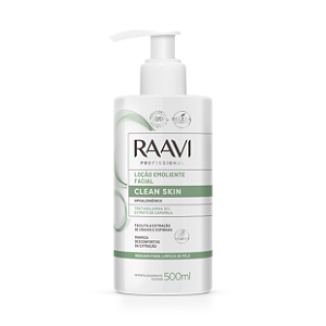 Loção Emoliente Facial Clean Skin Raavi 500ml