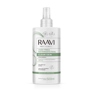 Loção Tônica Adstringente Facial Clean Skin Raavi 500ml