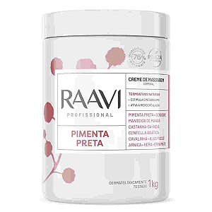 Raavi Creme de Massagem Pimenta Preta 1Kg