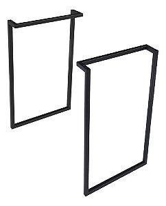 2 Pés Mesa Escrivaninha 75x45 Industrial Metalon 30x20max