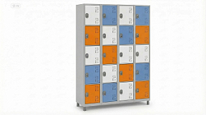 Armário de Aço 20 Portas Pequenas Locker Academia