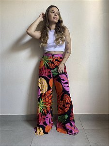 CALÇA PANTALONA ESTAMPADA FREYA