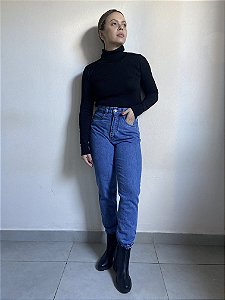 CALÇA MOM JEANS ESCURO BARBOSA