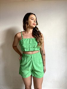 CONJUNTO VERDE DOTS