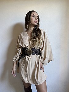 VESTIDO CURTO BEGE PLAZA