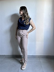 CALÇA MOM SARJA NUDE CHIVAS