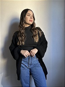CARDIGAN PRETO SUÉCIA