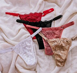 LINGERIE CALCINHAS RENDA JEALOUS (KIT COM 5)