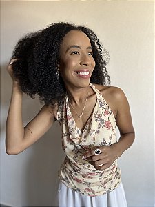 REGATA GOLA DEGAGÊ EM TULE FLORAL