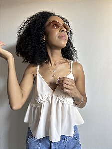REGATA BATA COM RENDA FLORAL OFF
