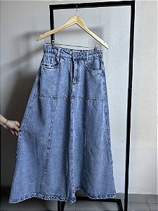 SAIA LONGA JEANS MÉDIO