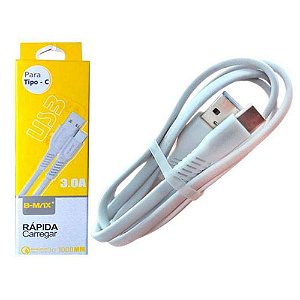 Cabo para Celular USB Tipo C de 1 Mts 3.0A BM8634 B-Max