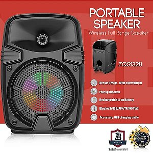 Caixa de Som 3" super bass speaker 8w ZQS1328 Sing-e