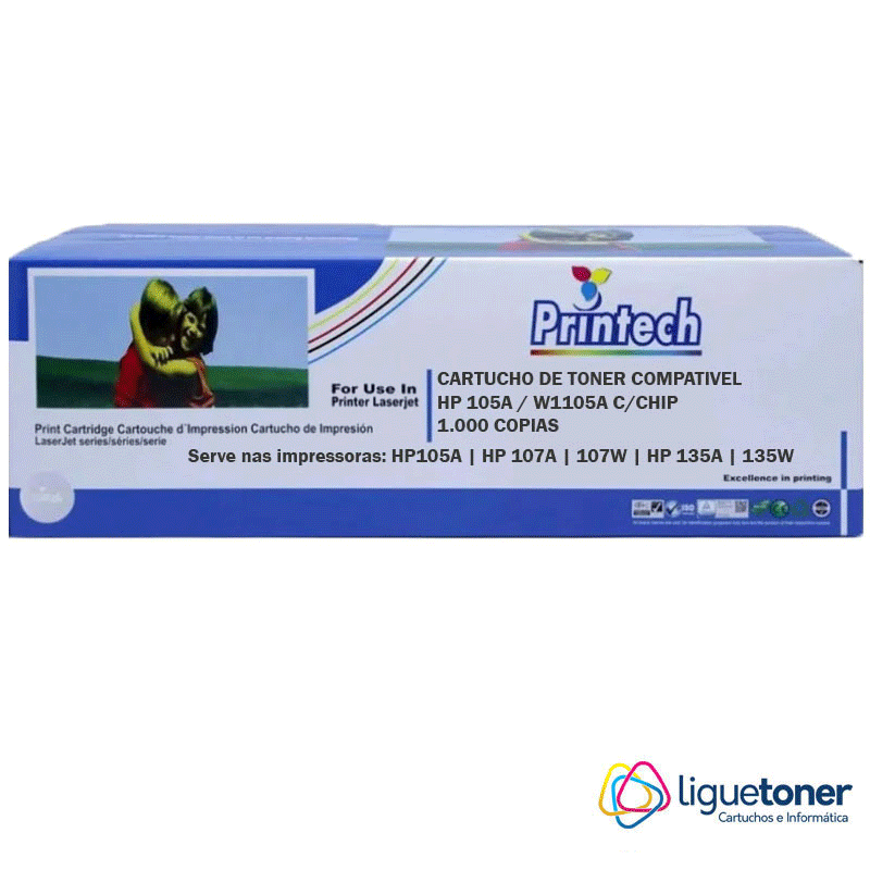 Cartucho de Toner Compativel HP 105A W1105A C/Chip 1K Printech**