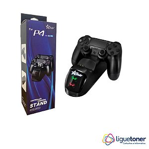 Carregador Duplo PS4 com led de carregamento FR-1401 Feir
