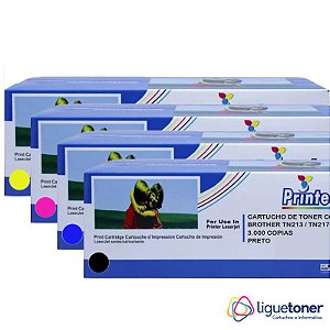 KIT TONER COMPATIVEL BROTHER TN213 / TN217 4 CORES PRINTECH