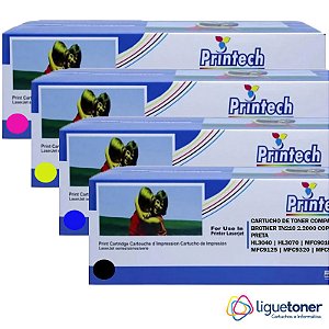 KIT TONER COMPATIVEL BROTHER TN210 - 4 CORES PRINTECH*