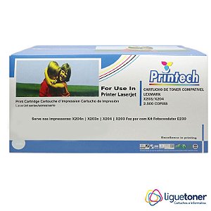 Cartucho de Toner Compatível LEXMARK X203/ X204 2.5K Printech
