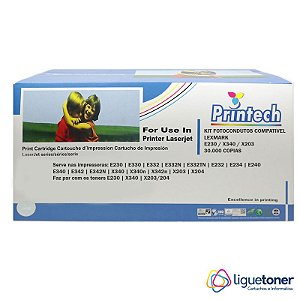 Kit Fotocondutor Compatível LEXMARK E230/ X340/ X203 30K Printech