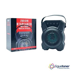 CAIXA DE SOM 8W 1200mAh 3" BLUETOOTH SUPER BASS SPEAKER - SING-E - ZQS1316