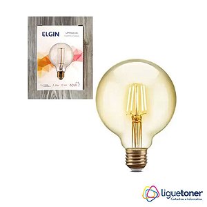 Kit 3 Lâmpada Retro de Filamento LED Elgin G95 40W E27 110v