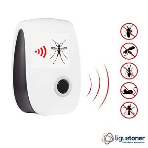 Repelente eltrônico Ultrassonico de tomada espanta mosquitos insetos ratos morcego