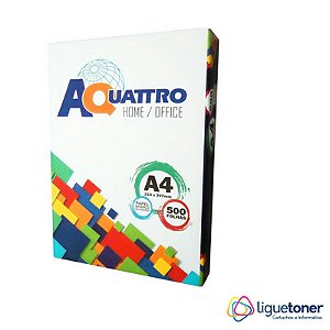 Papel A4 Branco 75 grs. 210x297 Aquattro 1 rema com 500 folhas