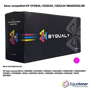 Cartucho de Toner Compatível HP CF383A / CE413A / CC533A MAGENTA 2.8K
