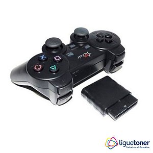 Controle Joystick Manete Sem Fio Ps2 Feir Fr-204