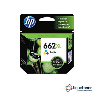 Cartucho de Tinta HP Original 662xl 8.0ML Color CZ106AB