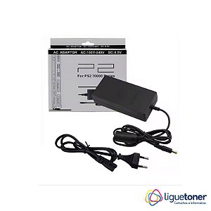 Fonte Playstation 2 Bivolt Compatível Com Ps2 Play 2 Slim + Cabo Força FR-206