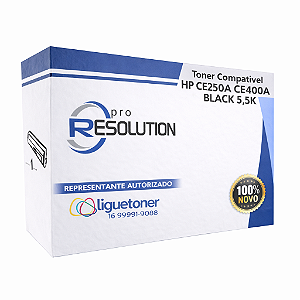 Toner Compatível CE250A CE400A BLACK 5,5K Pro Resolution
