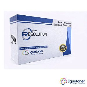Toner Compatível LEXMARK E260 / 360 / 460 3.5K Pro Resolution