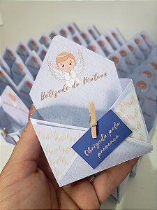 Caixinha envelope + Mini Tag + Mini Prendedor - PERSONALIZADO