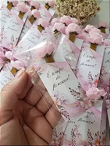 25 Mini Lixas Botão de Rosa - PERSONALIZADO