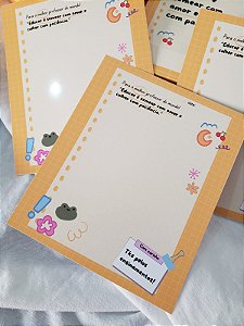 50 Cookie Cards 9,5x11,5cm - Frente e verso - Professor Yellow Note