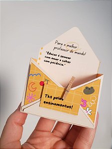 Caixinha envelope - Professor Yellow Note