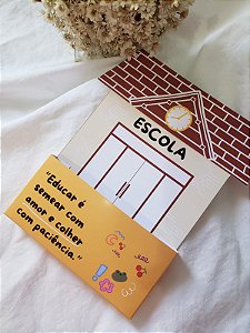 Card escola com bolso - Professor Yellow Note