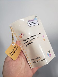 Ziplock 10x15cm Holográfico - Professor Yellow Note