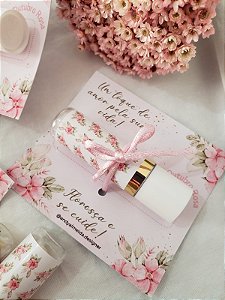 Card com manteiga de cacau - Outubro Rosa