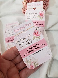 24 Cards potinho remédio - Outubro Rosa