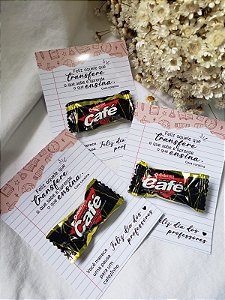 25 Card com bala de café - Professores