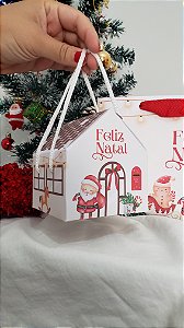 Caixa Casinha com alça Natal Afeto