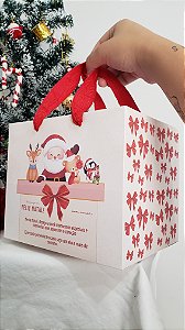 Sacola Natal Laços - 16x19x15cm