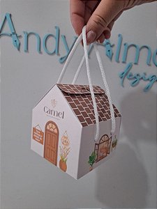ESTAMPA PERSONALIZADA Caixa Casinha com alça
