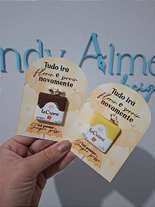 Card com flor sempre viva e Cacau Show - Setembro Amarelo 2025