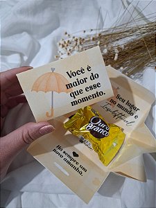 Caixinha cartão com bombom Setembro amarelo 2025