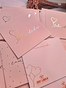 Postal Hotstamping personalizado - Couchê 300gr - 8,8x9,8cm
